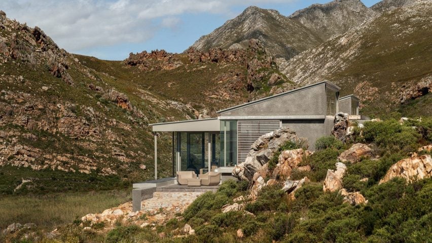 House in mountain landscape