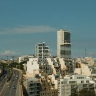 Mercury Tower in Malta seen from afar