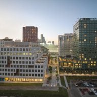 Office building in the evening