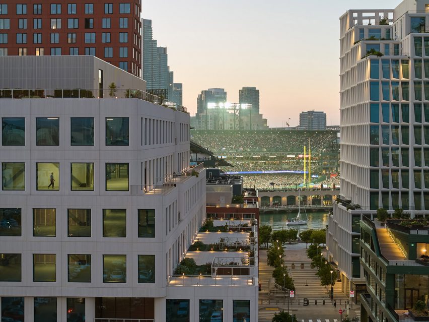 Office building in the evening