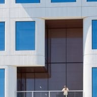 Person standing on balcony