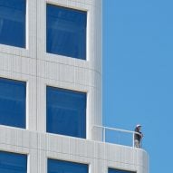 Person standing on balcony