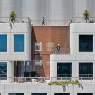 People standing on a balcony