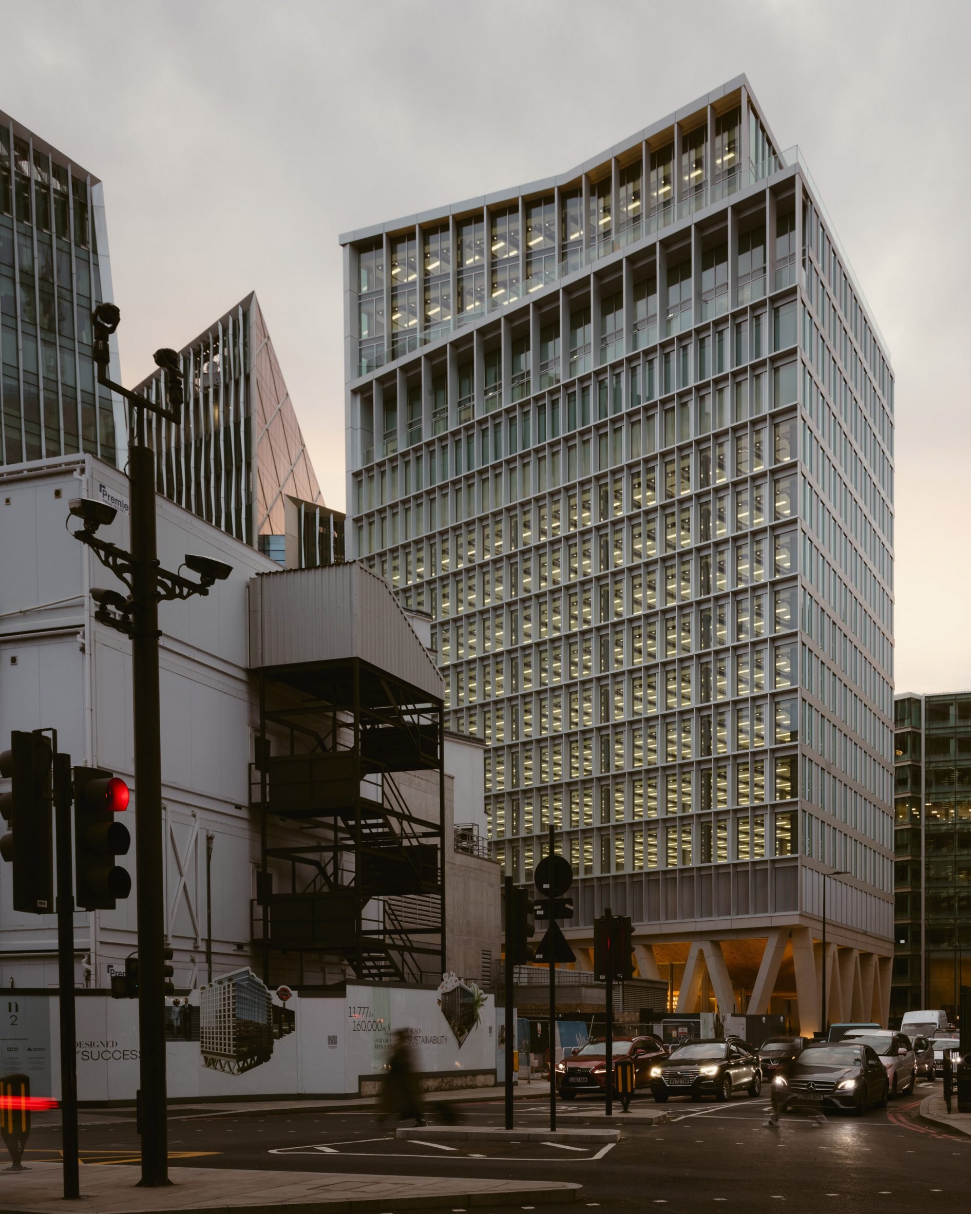 Gridded office block in London