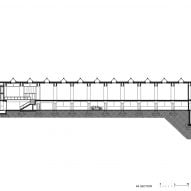 Section of Mladinska Knjiga Printing House by OFIS Arhitekti