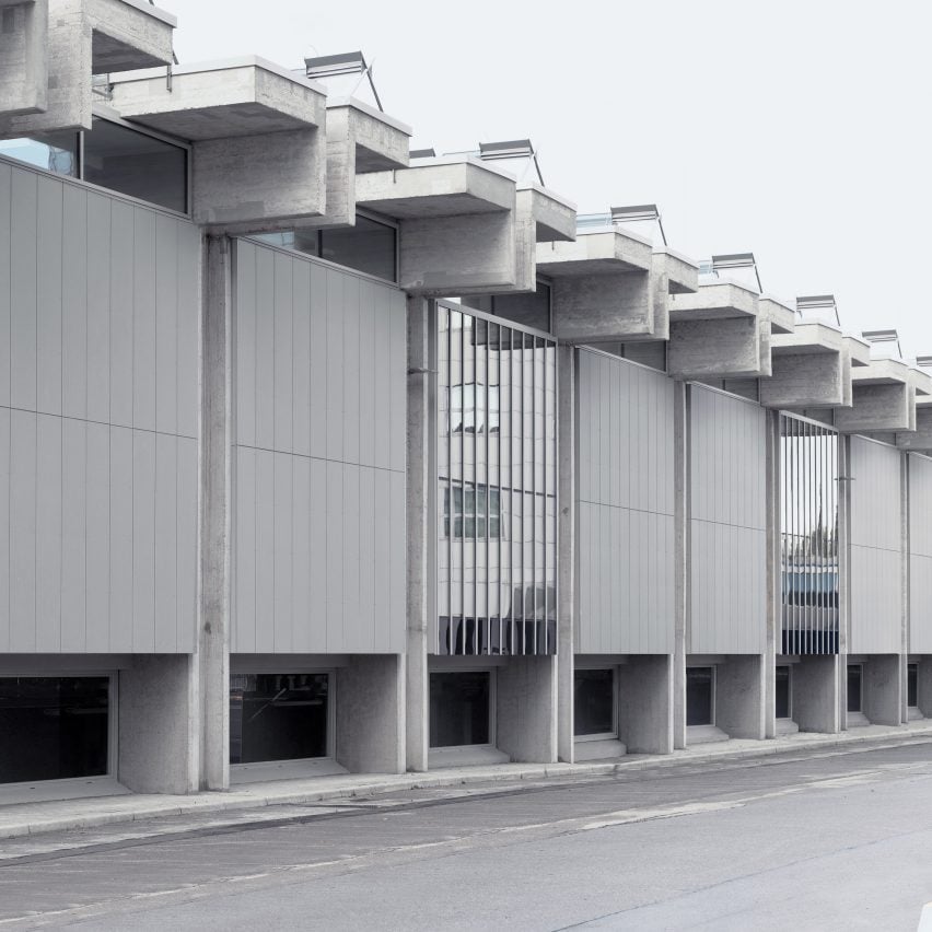 OFIS Arhitekti converts brutalist printworks in Slovenia into offices