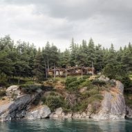 Burl covered concrete houses by Omer Arbel