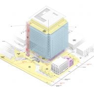 Axonometric drawing of Paddington Square by Renzo Piano Building Workshop