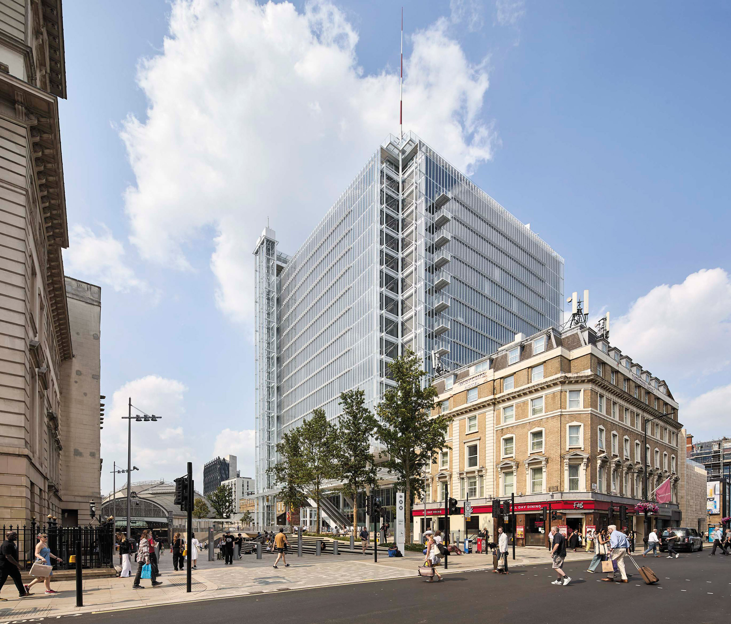 Exterior of Paddington Square by Renzo Piano Building Workshop