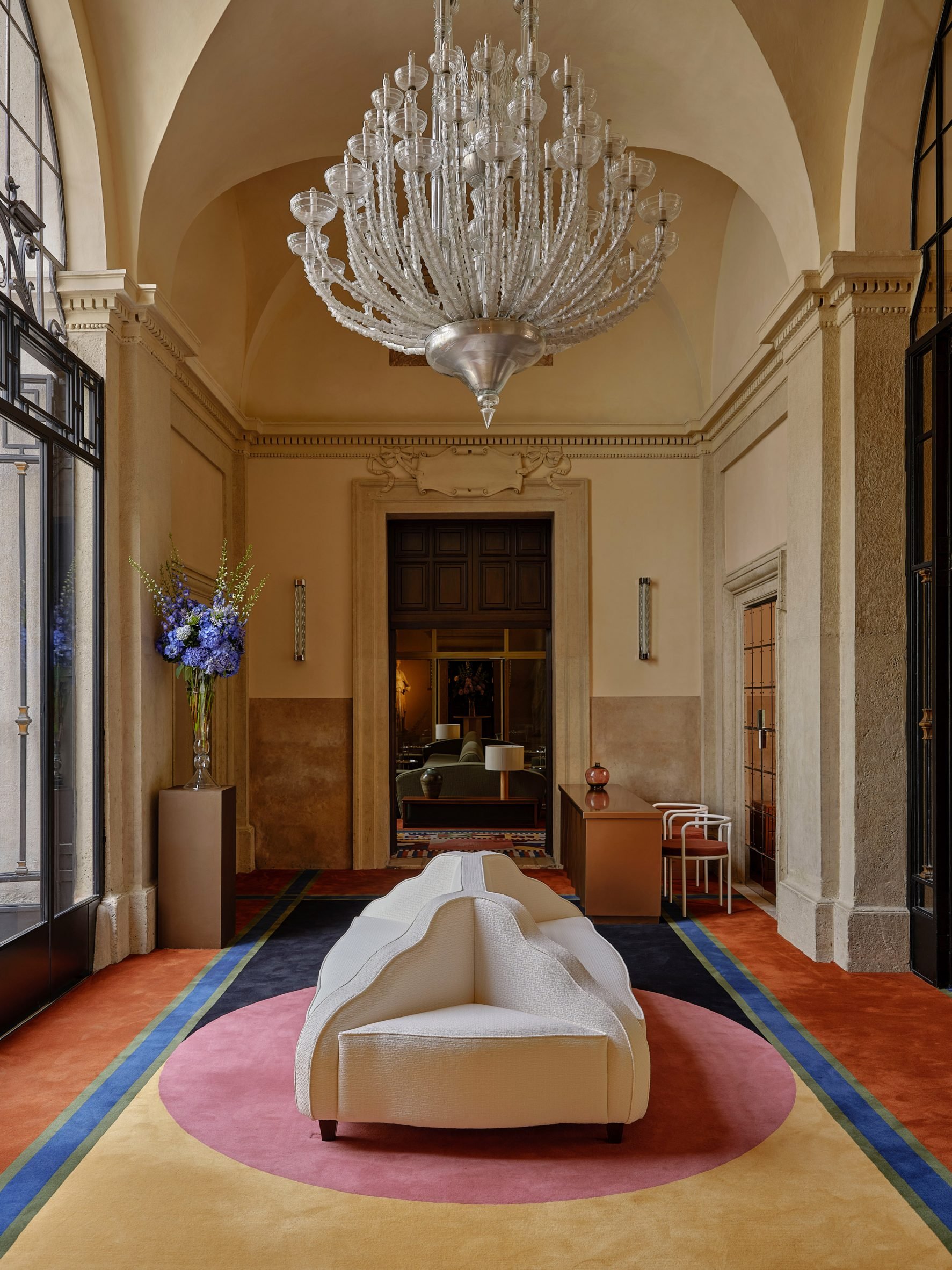 Lobby of Palazzo Talia by Studio Luca Guadagnino in Rome, Italy.