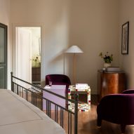 Room interiors at Palazzo Talia in Rome, Italy