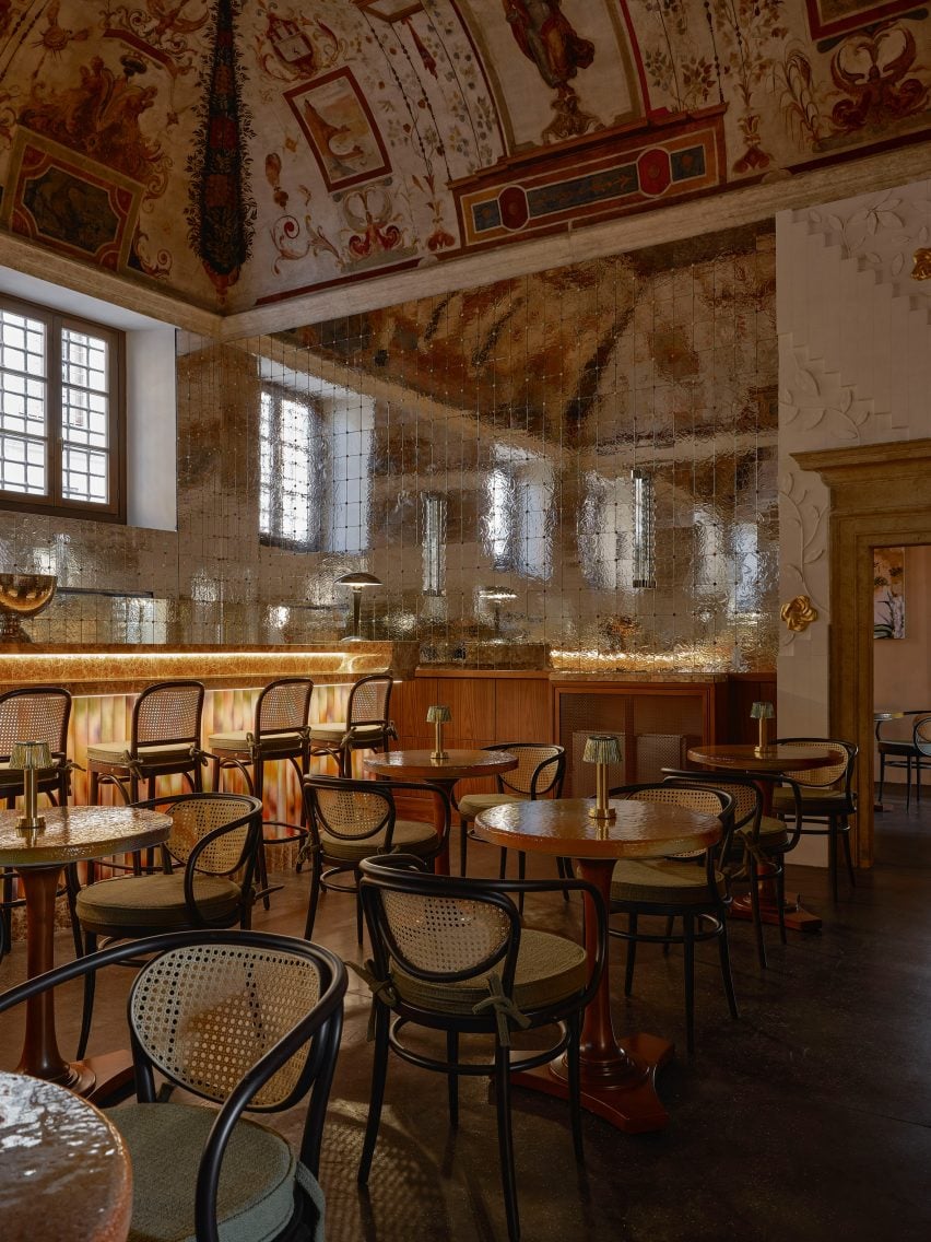 Bar della Musa at Palazzo Talia in Rome, Italy, by Studio Luca Guadagnino