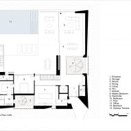 Plan of Atrium House by Point27 Architects