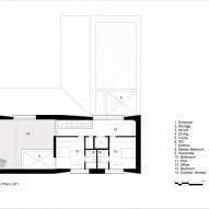 Plan of Atrium House by Point27 Architects