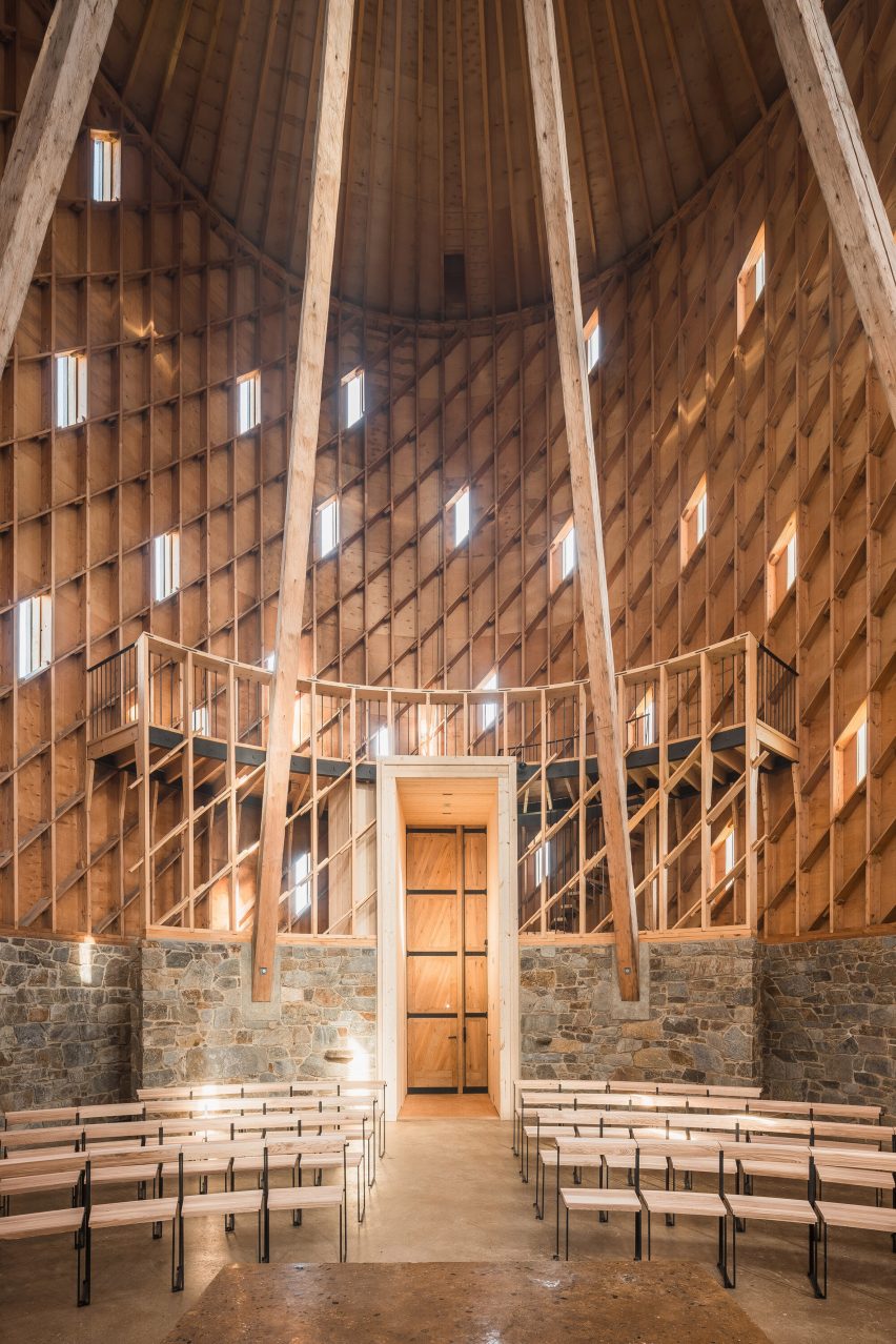 Interior view of Our Lady of Sorrows Chapel in the Czech Republic