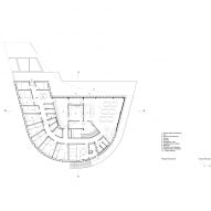 Ground floor plan of Refuge de Barroude by Snøhetta