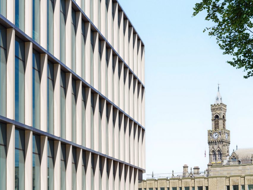 Custom concrete facade at One City Park by Rieder