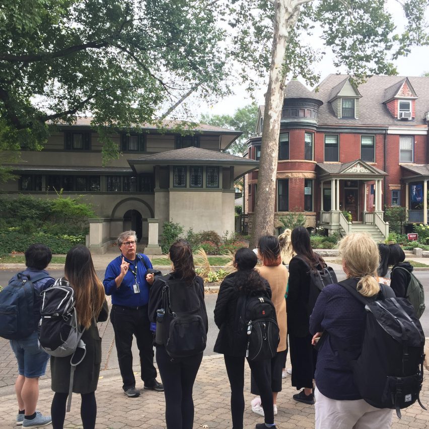 a photograph of students on a field trip