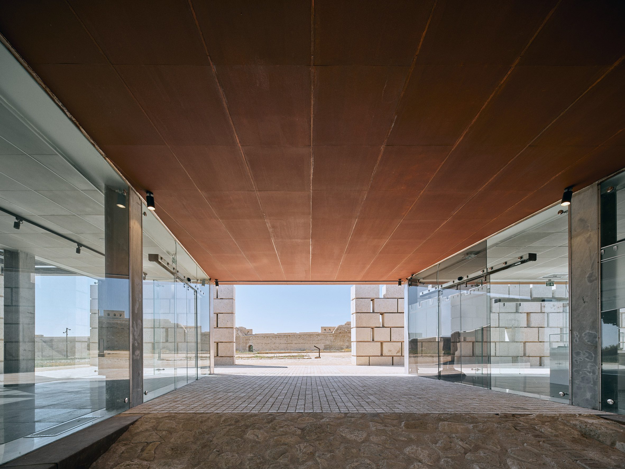 View of museum building at Seddülbahir Fortress by KOOP Architects