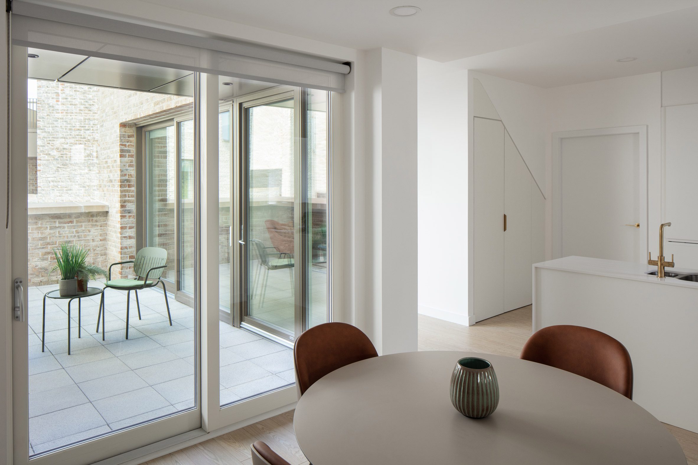 Dining space within duplex completed by Shay Cleary Architects