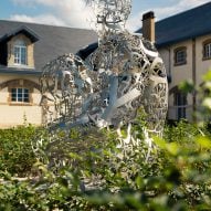 Artwork by Jaume Plensa exhibited at Maison Ruinart