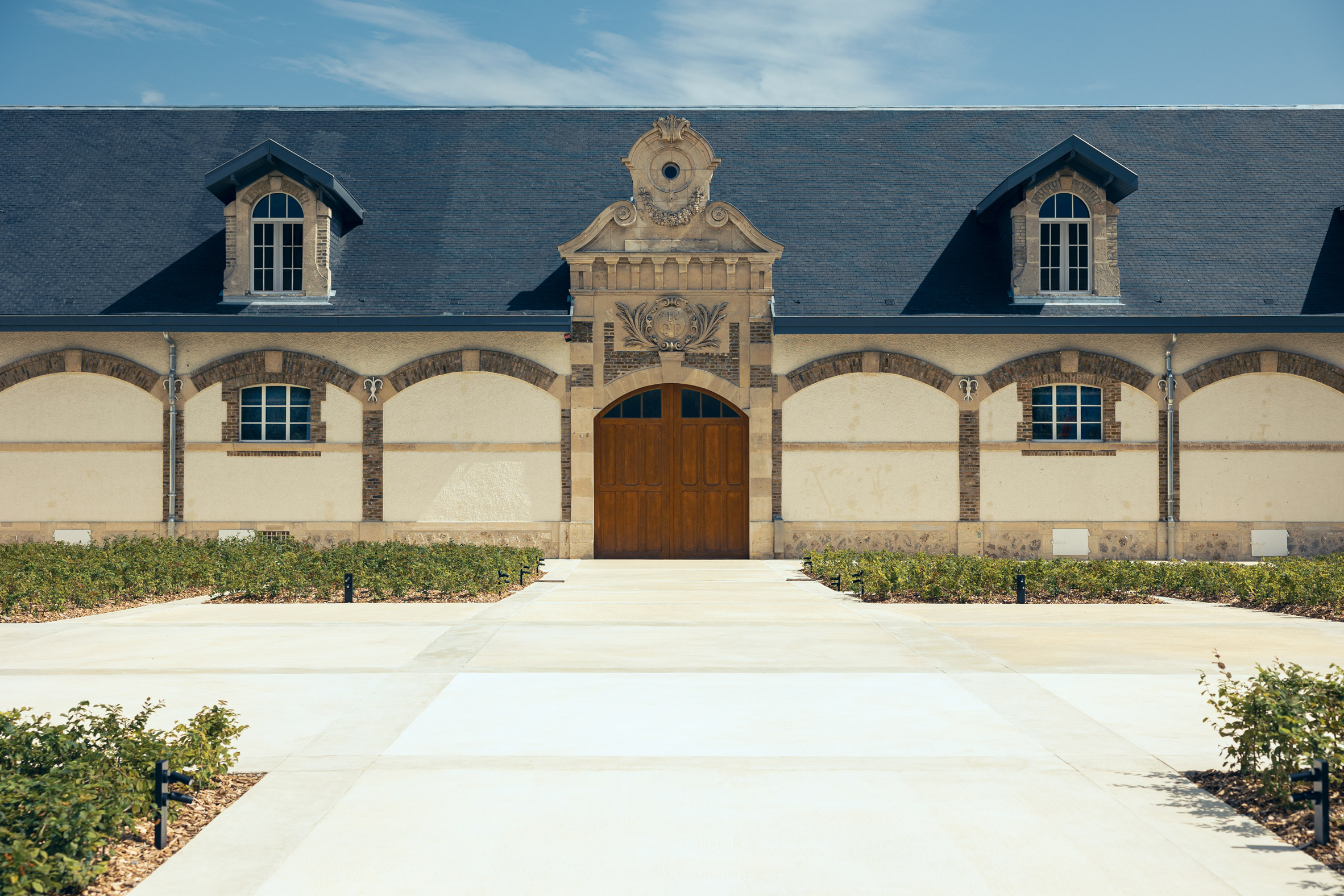 Existing historic buildings at Maison Ruinart in France