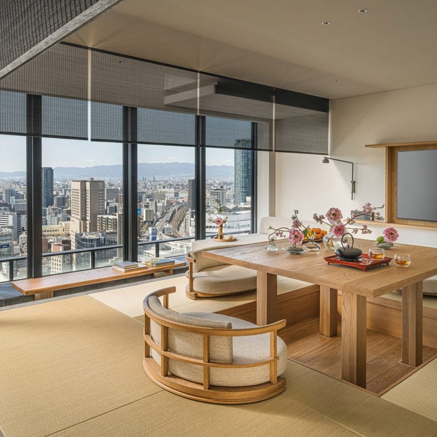 Simplicity sets Osaka's "first modern ryokan" inside Nikken Sekkei high-rise