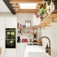 White walls and kitchen fittings in light filled residential extension