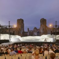 Studio Fuksas creates dramatic all-white stage design for Tosca and Turandot