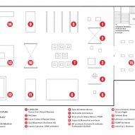 Floorplan for Resources for a Future exhibition at Tallinn Architecture Biennale 2024