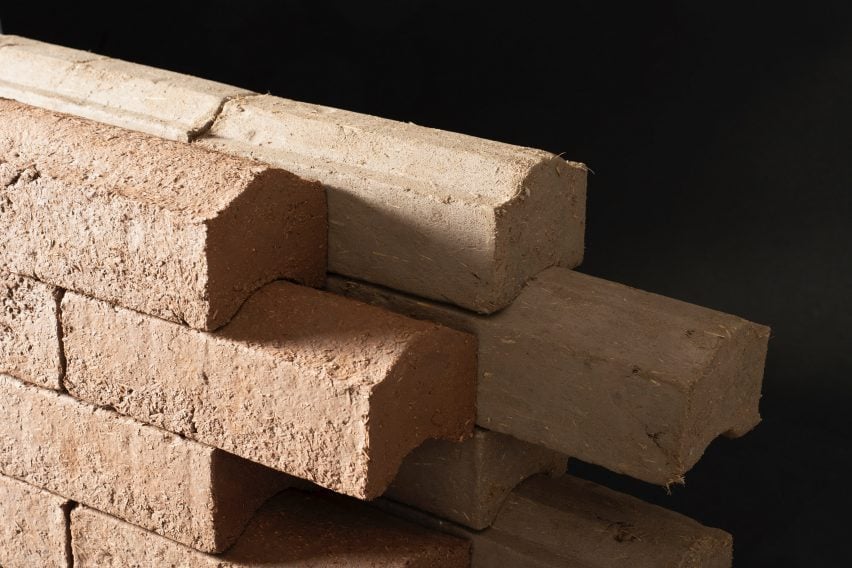 Low-carbon earthen bricks by Tavs Jorgensen