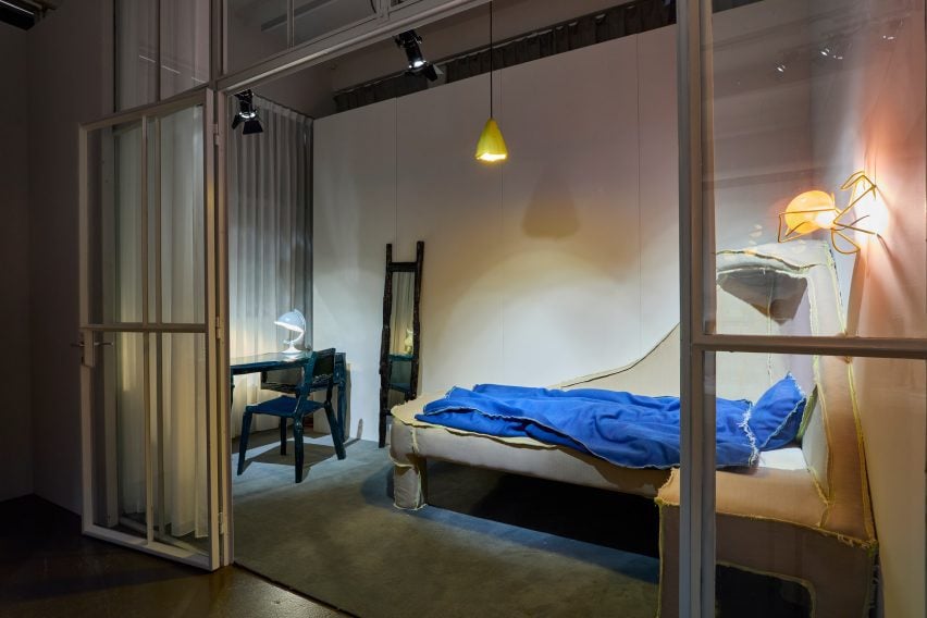 Bedroom in Teun Zwets exhibition for Dutch Design Week