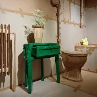 Teun Zwets creates show home with glossy furniture and cardboard bathroom