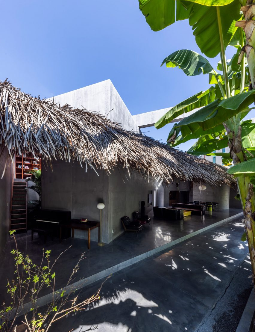 Thatched roof of Vietnamese home