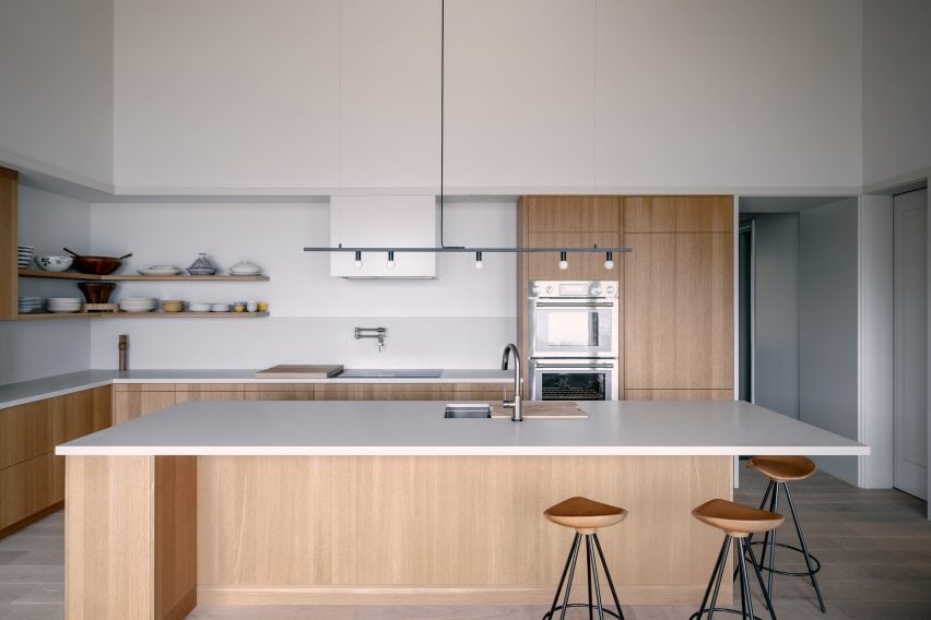 Wood-clad kitchen