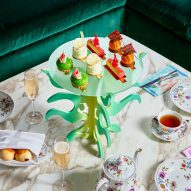 Hannah Lim designs afternoon tea stands that "capture the essence of Bulgari"