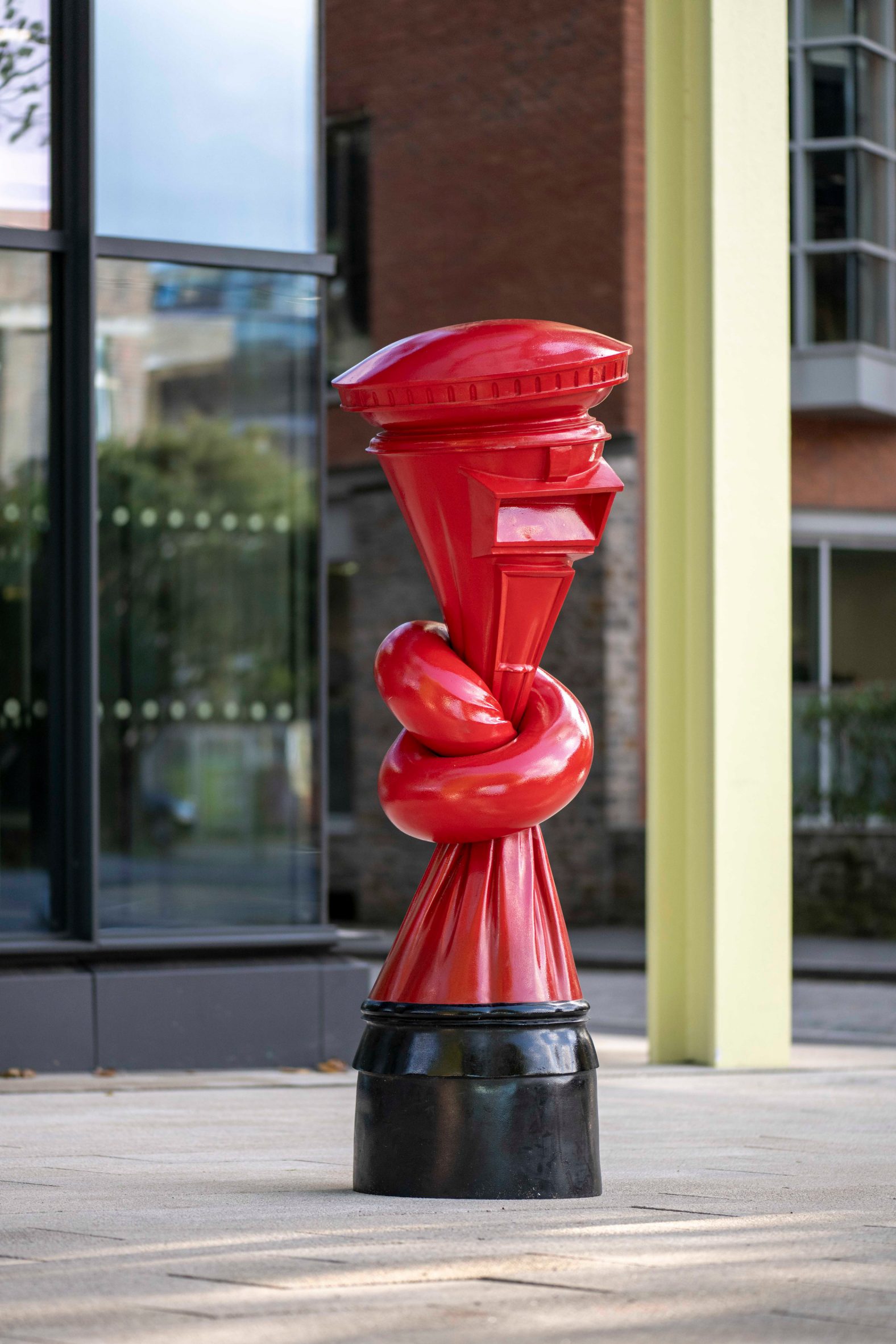 Twisted postbox by Alex Chinneck