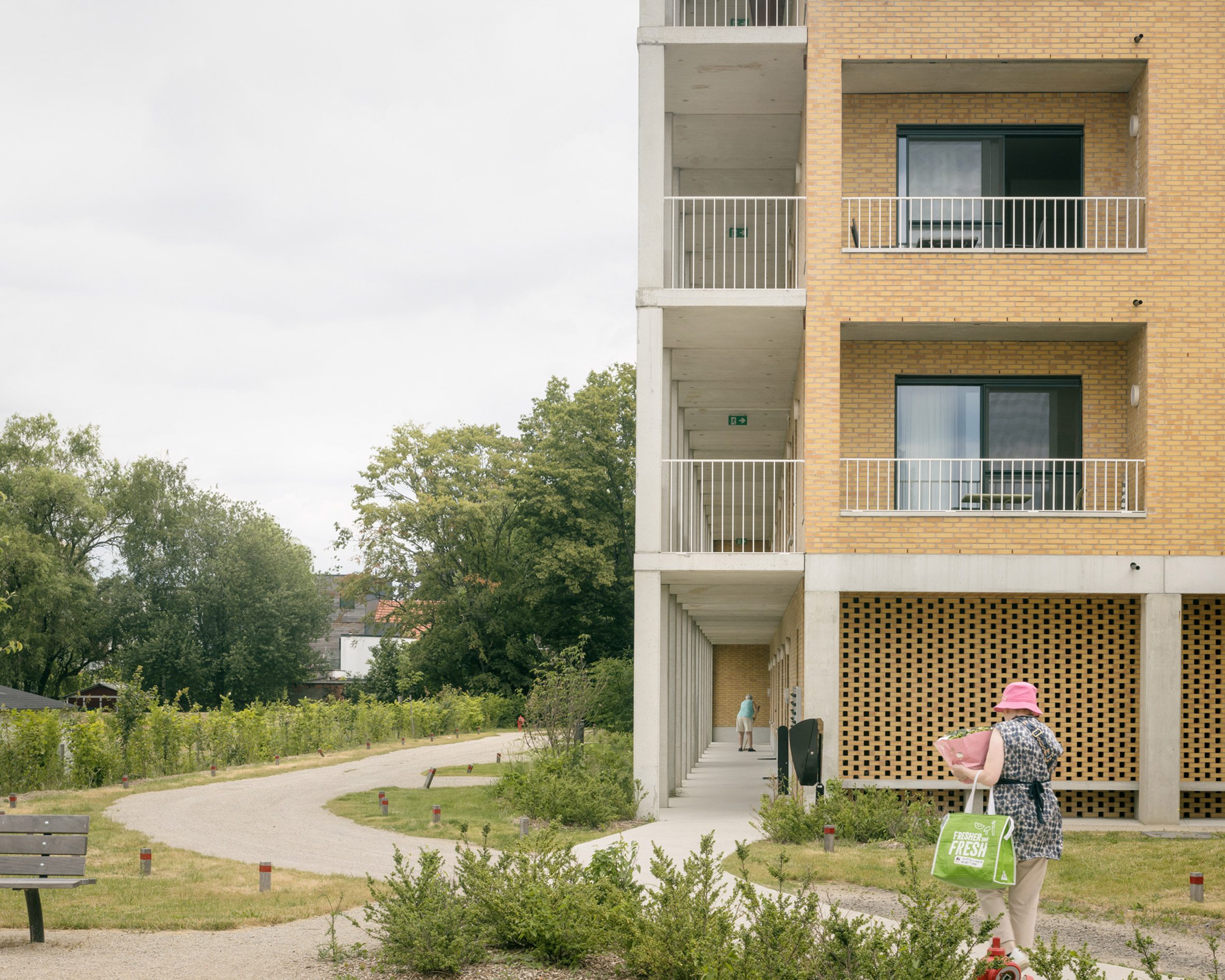 Exterior view of Broydenborg housing block in Antwerp