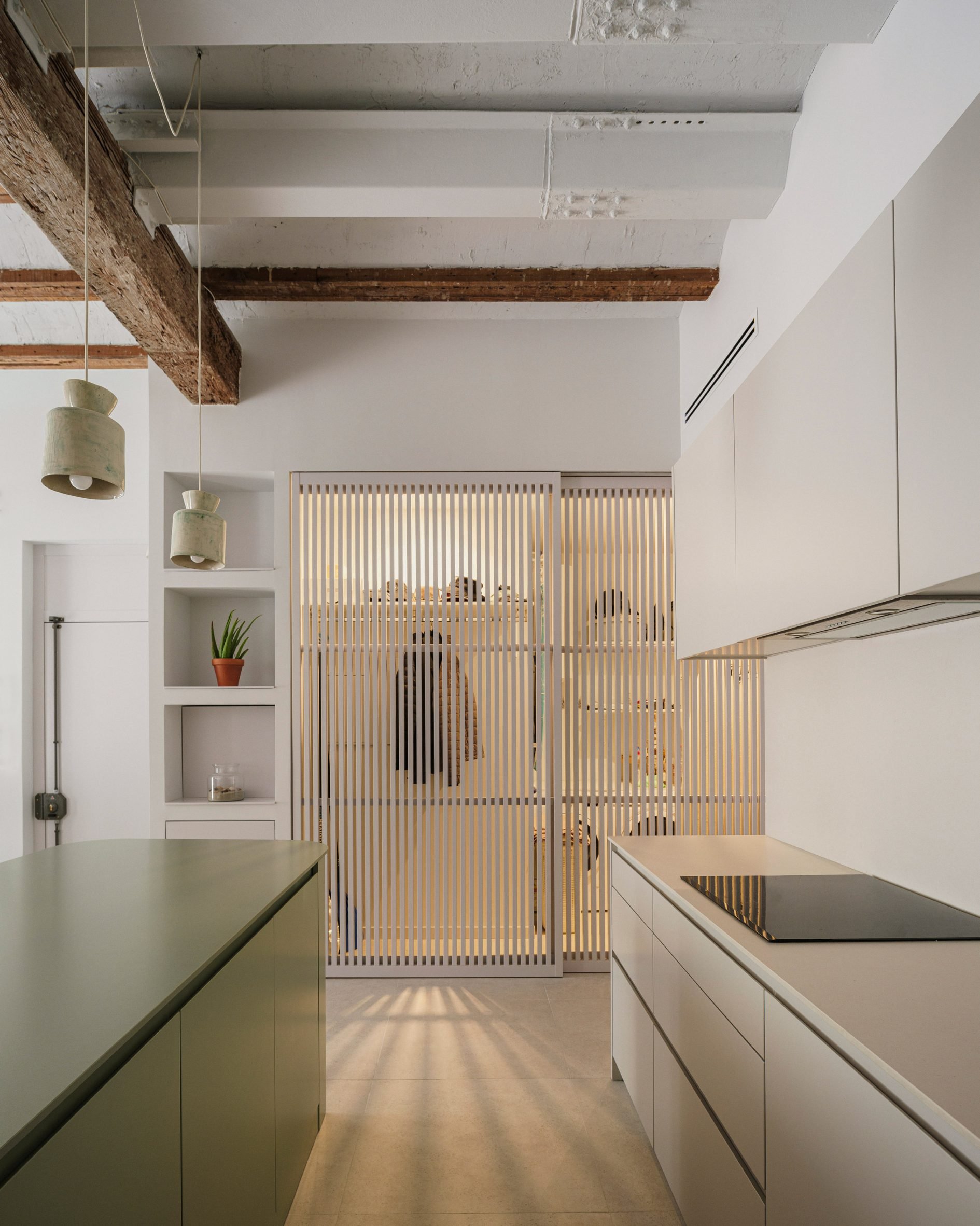 Kitchen interior at Casa Ona in Valencia