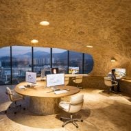 Javier Senosiain Arquitectos creates "illuminated cave" office in Mexico City