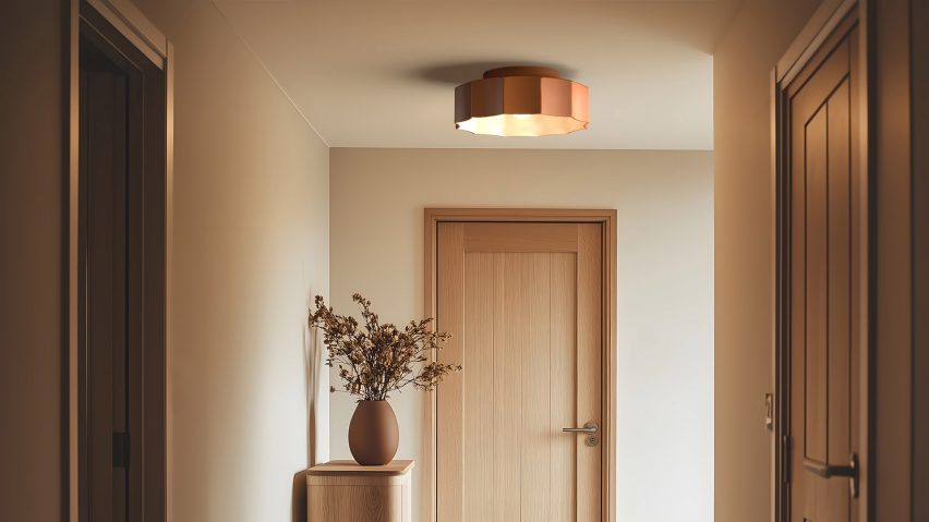 Ceramic flush-mount ceiling lights by Naaya Studio