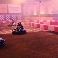 Palm Angels race kart track Moncler City of Genius event