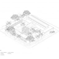 Axonometric San Blas port building by Colectivo C733