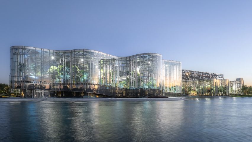 Exterior view of Expo Cultural Park Greenhouse in Shanghai