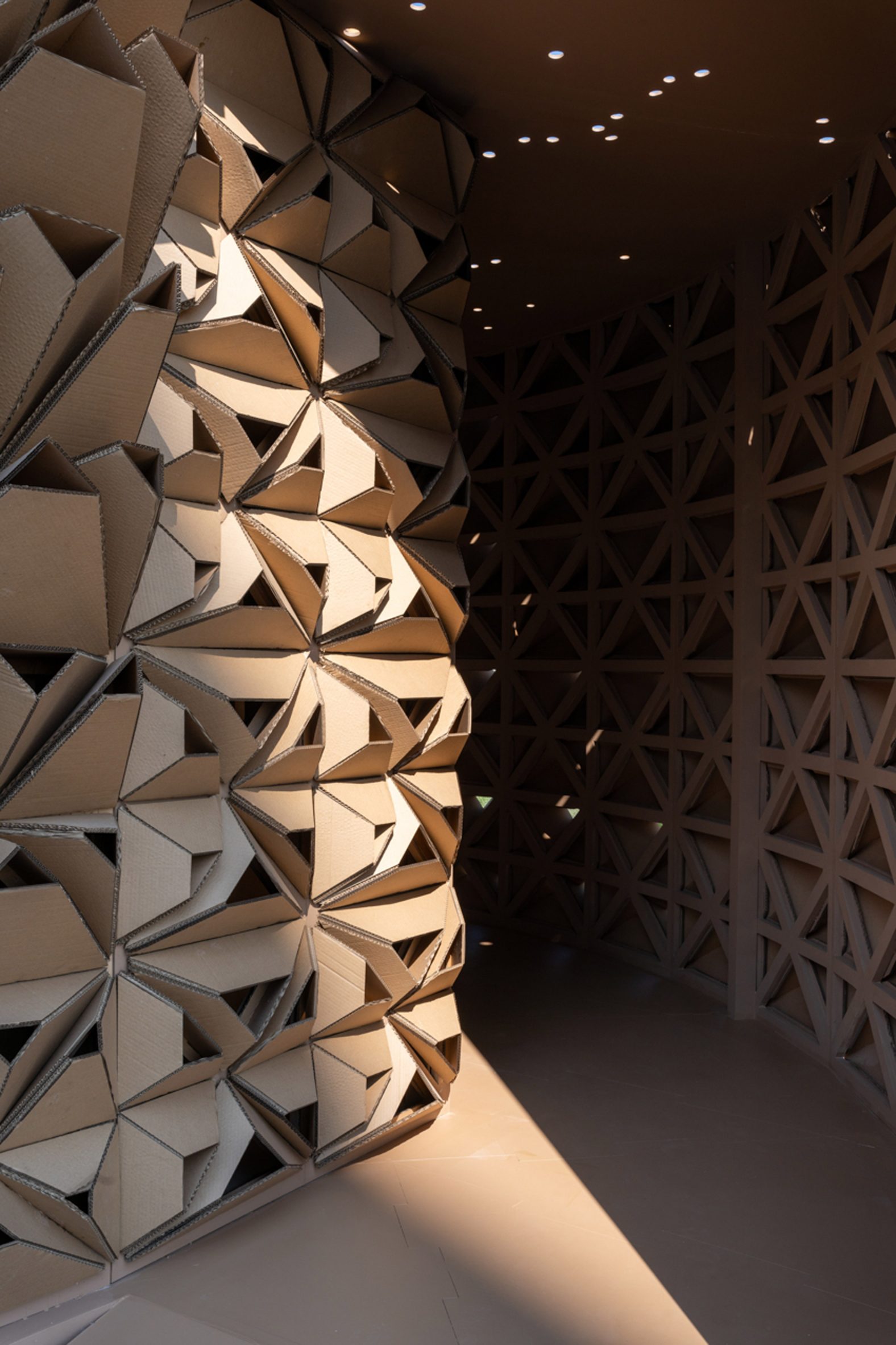 Entrance of Enfold pavilion at Dubai Design Week