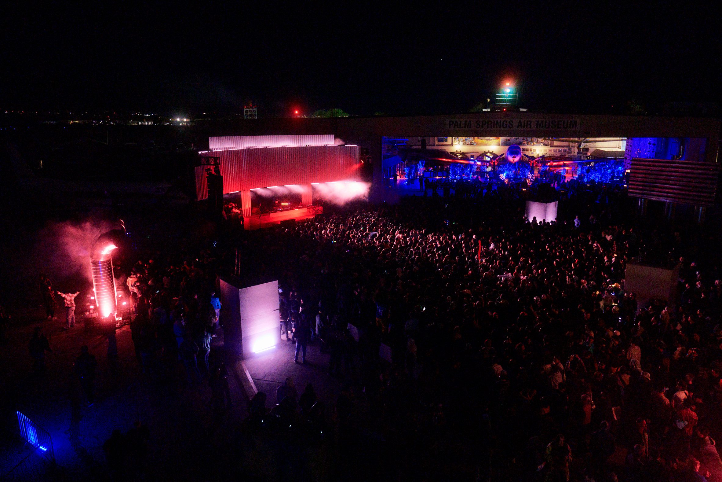 Desert air festival at night