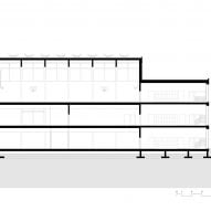 Section of Sporthallenprovisorium Gloriarank by Itten+Brechbuhl