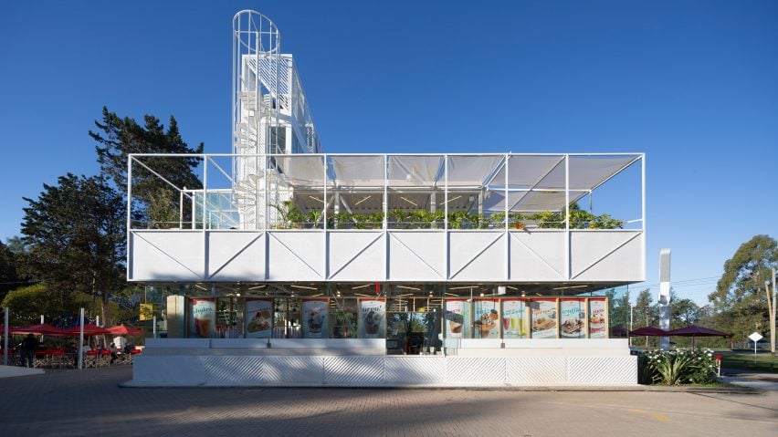 White metal structure building in Buenos Aires