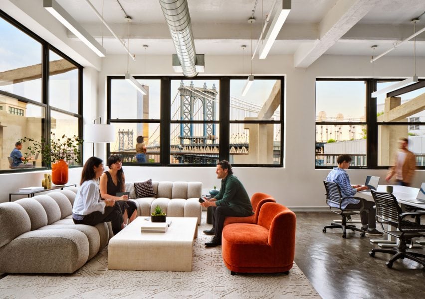 Workspace interior at Dumbo Office Space by Two Trees