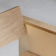 Detail of wooden furniture piece